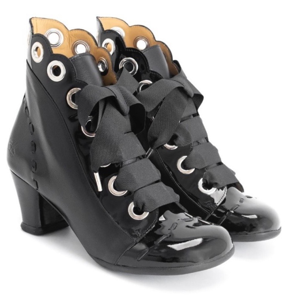 John Fluevog Operetta Licia scalloped ankle boots